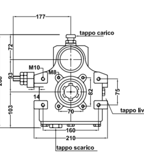SCATOLA TRASMISSIONE CMV MA501/44 A 1 VELOCITA' MOLTIPLICATORE PER ATOMIZZATORE - AFTERMARKET - 13.02