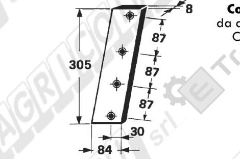 MOBILE PRESS KNIFE WELGER TYPE AP48 - AP53 - AP530 - AP52 - AP73 - AP83 - AP730 - AP830 - L'AGRICOLA RICAMBI - 58449