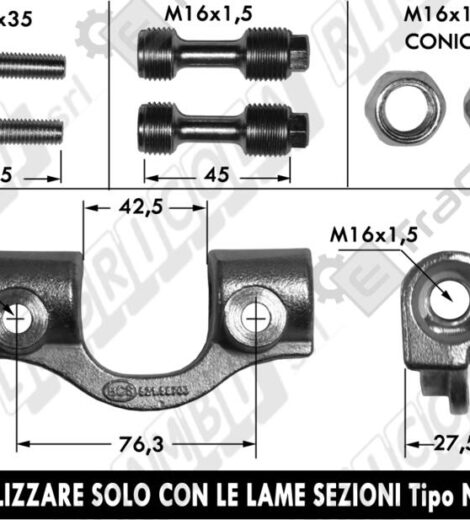 MODIFIED BF2011 BLADE ATTACHMENT KIT TYPE BCS 59258753 - L'AGRICOLA RICAMBI - 74354