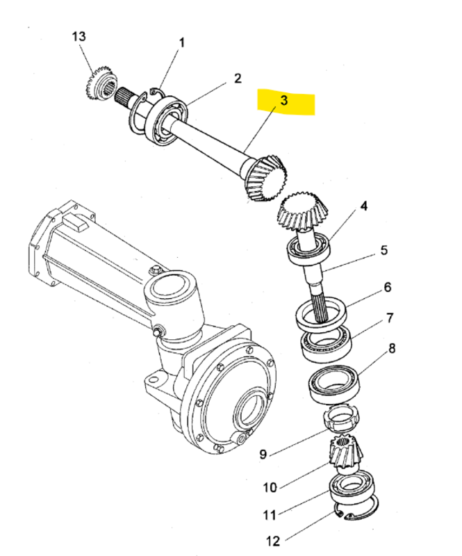 21-TOOTH PINION FRONT AXLE SHAFT - LANDINI - 4202373M1