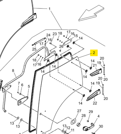 VETRO PORTA LATO SINISTRO - LANDINI - 6602084A6