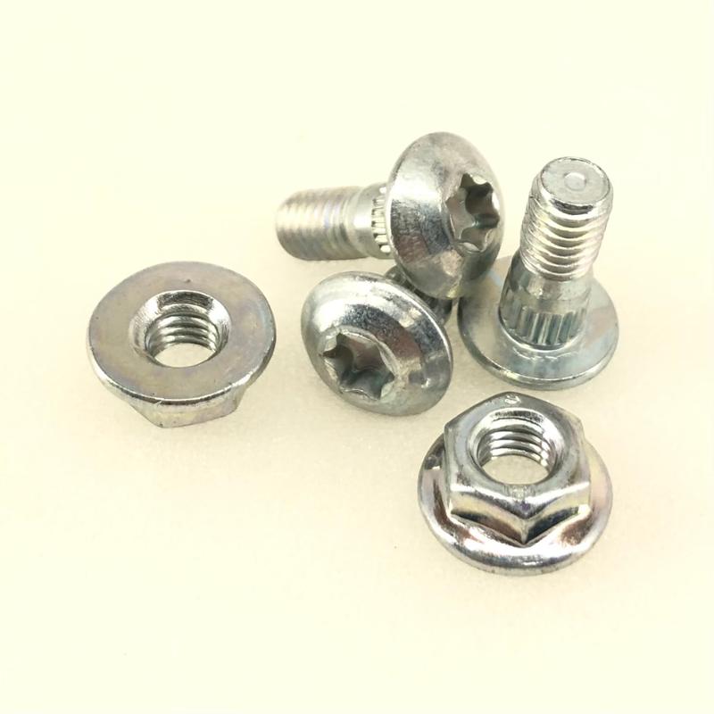 VITE M6x1x17 TTBEI CON GAMBO MILLERIGHE E DADO FLANGIATO - L'AGRICOLA RICAMBI - 80410