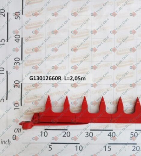 BLADE WITH TEETH AND RIVETS 2.05m - GASPARDO - G13012660R