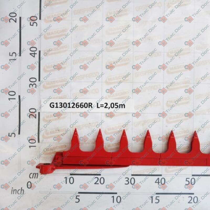 BLADE WITH TEETH AND RIVETS 2.05m - GASPARDO - G13012660R