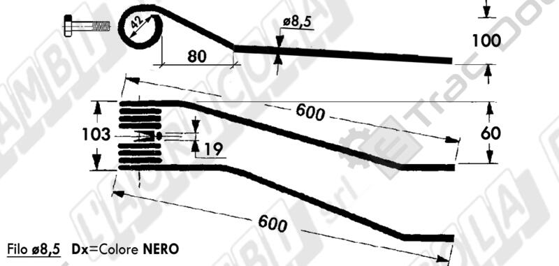 DENTE A MOLLA - L'AGRICOLA RICAMBI - 67335-E