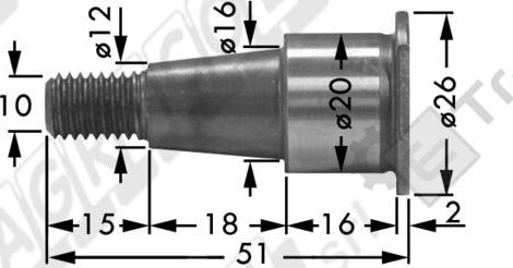 PERNO COMANDO LAMA BARRA FALCIANTE TIPO BCS SERIE 600 - 700 DAL 1994 IN POI - L'AGRICOLA RICAMBI - 74315-B