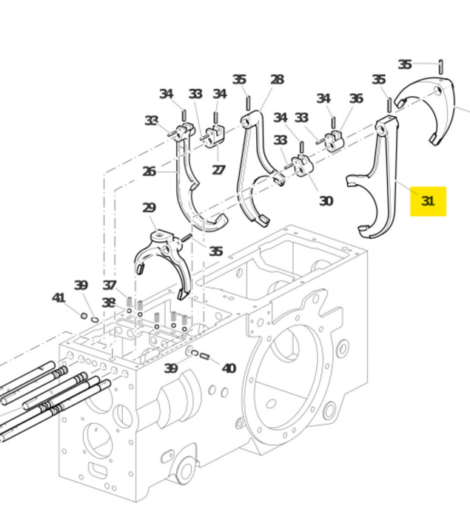 TRANSMISSION CONTROL FORK - BCS - 51278623