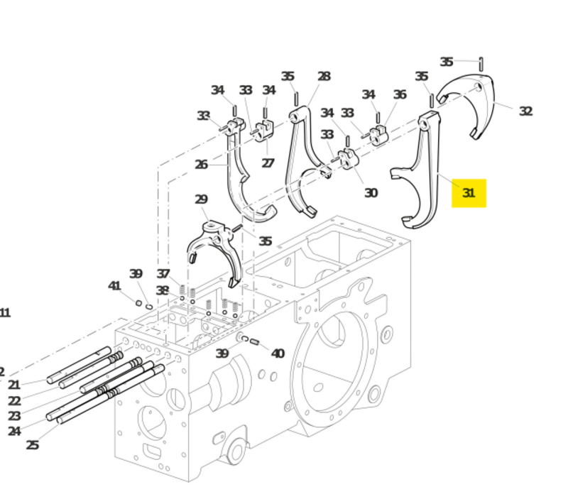 TRANSMISSION CONTROL FORK - BCS - 51278623