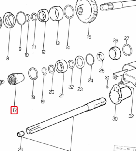 MANICOTTO SCORREVOLE INNESTO PRESA DI FORZA - AFTERMARKET - 0.151.3622.0/10