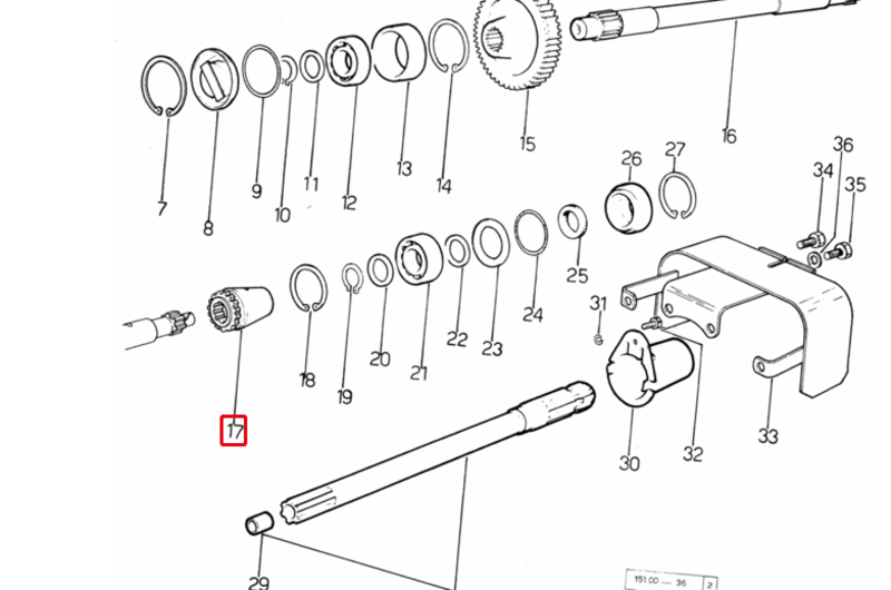MANICOTTO SCORREVOLE INNESTO PRESA DI FORZA - AFTERMARKET - 0.151.3622.0/10