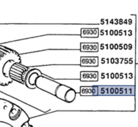 PERNO SATELLITE RIDUTTORE ANTERIORE - AFTERMARKET - 5100511