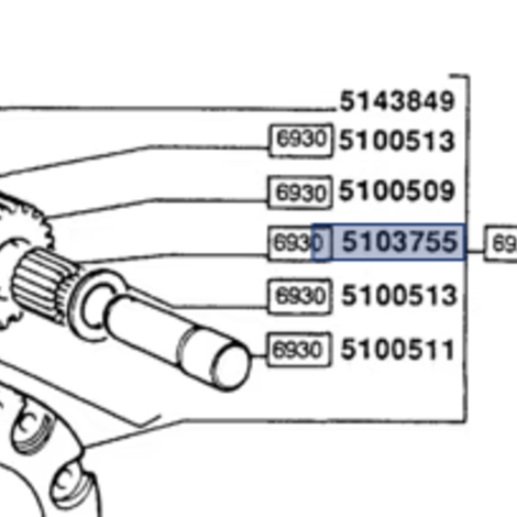 SERIE 17 RULLINI CUSCINETTO SATELLITE - AFTERMARKET - 5103755