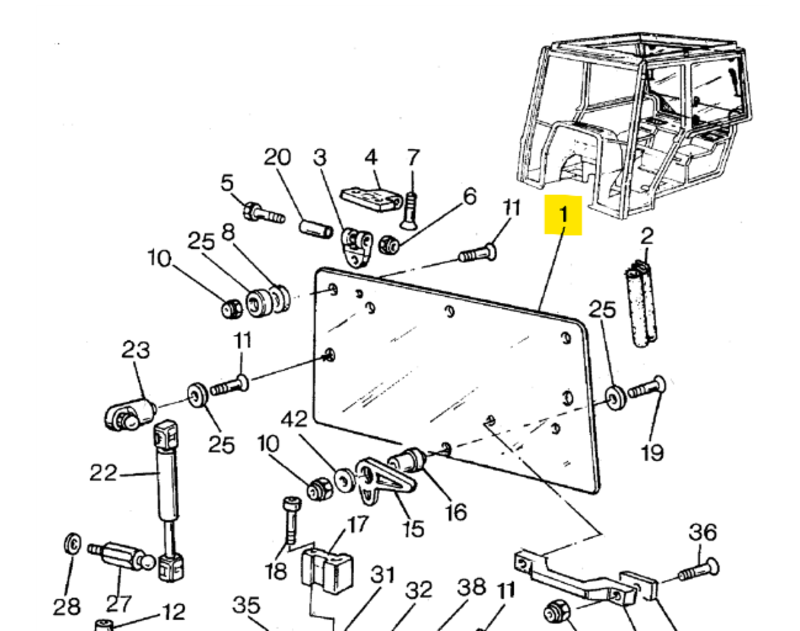 REAR CABIN WINDOW GLASS - LANDINI - 3551998M1 - Image 2