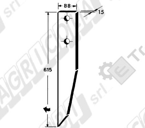 FORCONE MASSEY FERGUSON 108 208 642349 - L'AGRICOLA RICAMBI - 59238