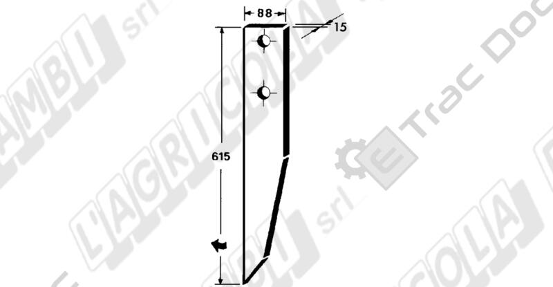 FORCONE MASSEY FERGUSON 108 208 642349 - L'AGRICOLA RICAMBI - 59238