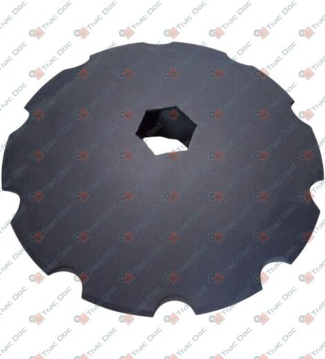 DISC DIAMETER 660 THICKNESS 6 mm. TOOTHED WITH 92 mm HEXAGONAL HOLE. - AMA RICAMBI - CPD24E92T