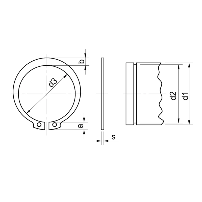SEEGER FOR SHAFT 30x1,5 - CERMAG - 61329 - Image 2