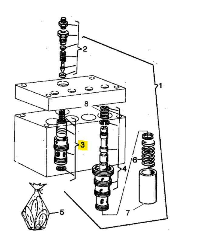 BRAKE CONTROL DISTRIBUTOR VALVE - LANDINI - 3540057M91 - Image 2