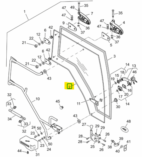 VETRO PORTA LATO SINISTRO - LANDINI - 4217257M2