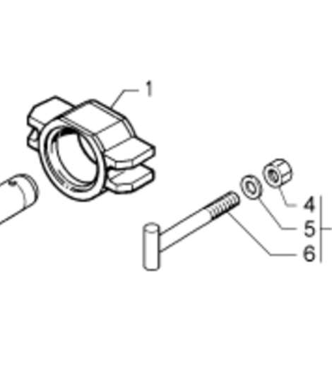 MANICOTTO CALETTATO ATTACCO FRESA 22 - 22M - AFTERMARKET - 00003879