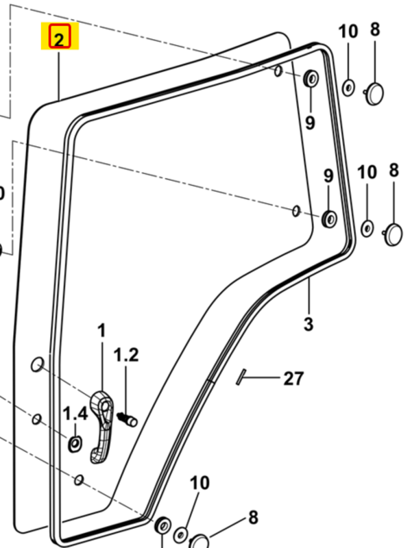 VETRO PORTA SINISTRA - AFTERMARKET - 0.015.5691.0/40