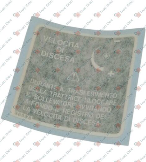 DECALCOMANIA VELOCITA' DISCESA SOLLEVATORE - GOLDONI - 00035398