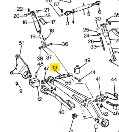 LOWER LIFT PIN - LANDINI - 3537827M1