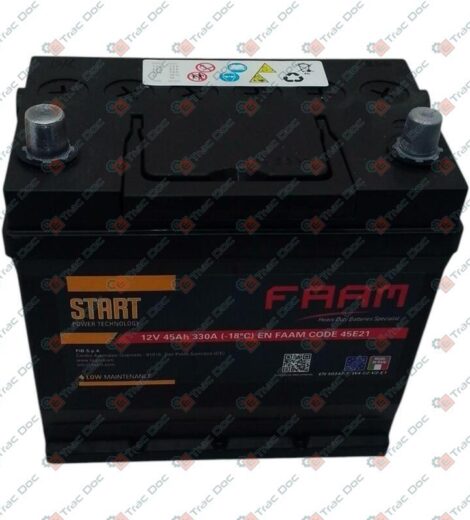 BATTERY 45Ah 330A LEFT FAAM 217x135x222 - AFTERMARKET - 45E21