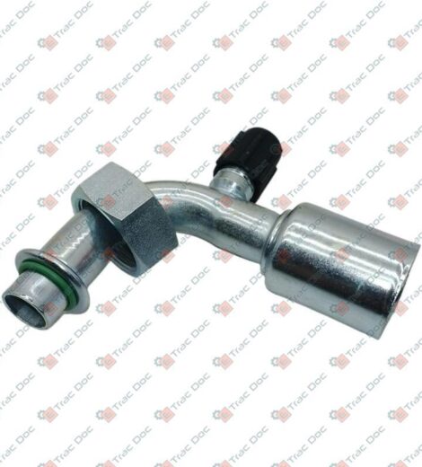 1' THREADED CURVED CONNECTOR FOR 1/2" PIPE WITH AIR CONDITIONING VALVE - CERMAG - 05195