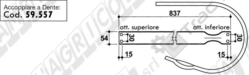 FASCIA ROTOPRESSA - L'AGRICOLA RICAMBI - 59410