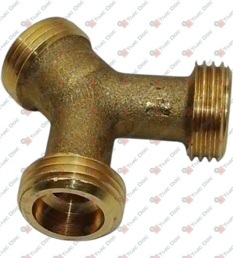 RACCORDO Y FILETTO MASCHIO 1/2" GAS = 21 mm. IN OTTONE - CERMAG - 25082