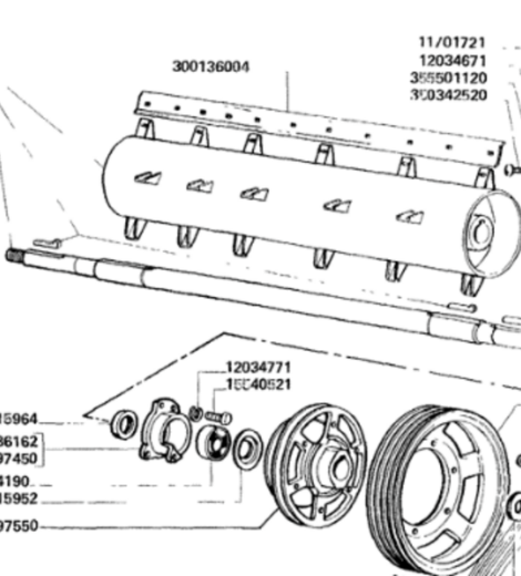 POST-THREADER SHAFT ex 300137963 - AFTERMARKET - 300137963