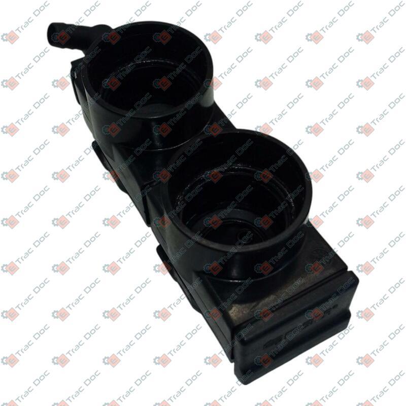 DOUBLE CAP WITH QUICK COUPLINGS, YELLOW - RED COLOR - SAME - LAMBORGHINI - HURLIMANN - DEUTZ FAHR - 0.040.1986.0 - Image 2