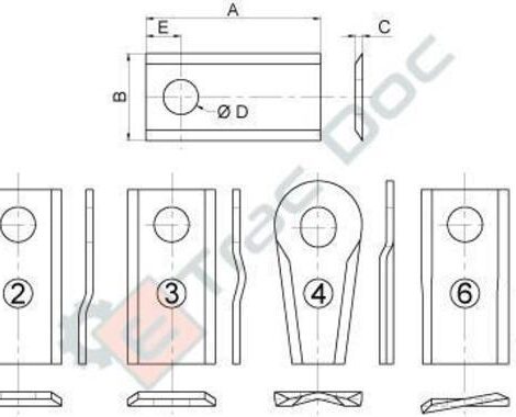 COLTELLO DESTRO FALCIA CONDIZIONATORE KUHN E VARIE - AFTERMARKET - 00018806362