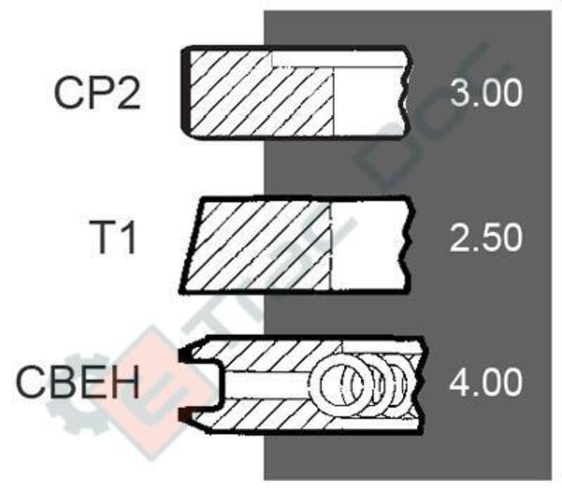 PISTON RING SET DIAMETER 105.00 mm. - AFTERMARKET - Image 2