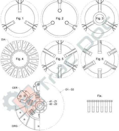 SPINGIDISCO FRIZIONE DIAMETRO 12' = 310 mm. TIPO CLAAS - RENAULT - AFTERMARKET - 00050548242