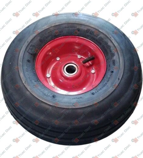 PNEUMATIC WHEEL 15x6.00-6 D.370 RIBBED HUB 25x51 - CERMAG - 40171