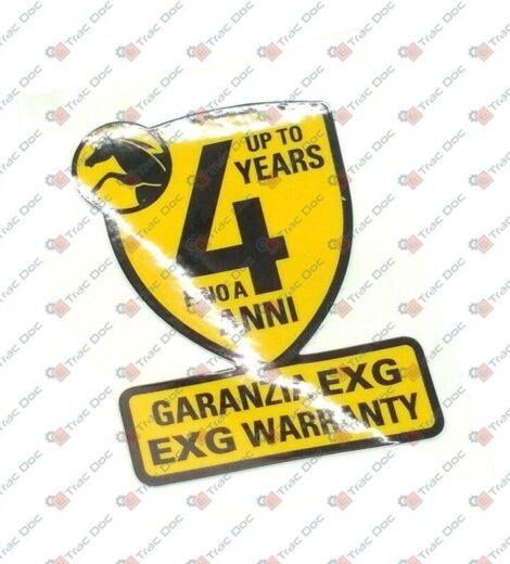 ADESIVO GARANZIA EXG 4 ANNI - ANTONIO CARRARO - 35105623