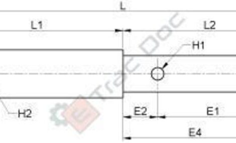 DOUBLE CONNECTION PIN DIAMETER 22-28 mm. LENGTH 180 mm. - AFTERMARKET