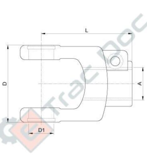 FORCELLA CARDANO TIPO WALTERSHEID W2500 CON PULSANTE 1'3/4" Z=6 - AFTERMARKET - 00050512425