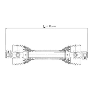 CARDAN SHAFT CAT.1 L = 800 - AFTERMARKET - 1.0.080.0 - Image 1