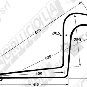 DOUBLE TOOTH WITH INTERNAL SPRING FOR VARIOUS STAR RAKES - L'AGRICOLA RICAMBI - 67611 - Image 3