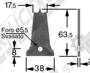 PLATE FOR THICK TOOTH BCS 622 - L'AGRICOLA RICAMBI - 74204 - Image 2