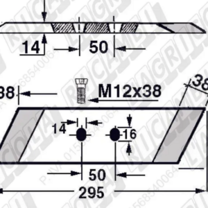 RIGHT TIP FOR VOGEL & NOOT PK8R PLOUGH - L'AGRICOLA RICAMBI - 75812 - Image 2