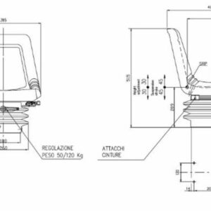 SEDILE SEAT 58 CON MOLLEGGIO MECCANICO S22 - AMA RICAMBI - 02320 - immagine 4