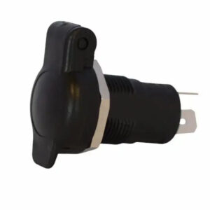 ROUND 12V FEMALE SOCKET WITH LID - AMA RICAMBI - 02924 - Image 1