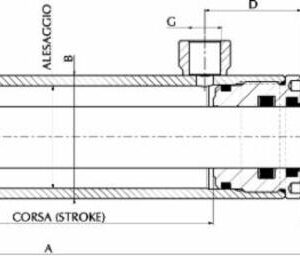STANDARD DOUBLE ACTING HYDRAULIC CYLINDER - AMA RICAMBI - 04956 - Image 2