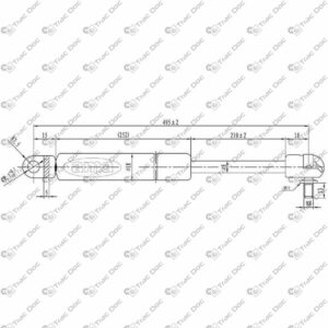 GAS SPRING 495x285 - AMA RICAMBI - 05392 - Image 4