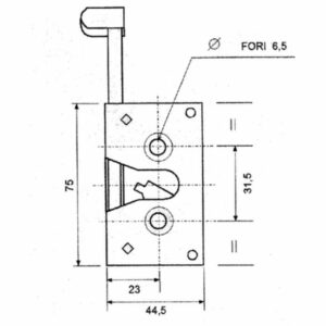 UNIVERSAL INTERNAL LOCK RIGHT - AMA RICAMBI - 37033 - Image 3