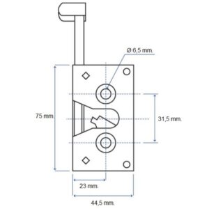UNIVERSAL INTERNAL LOCK LEFT - AMA RICAMBI - 37034 - Image 4